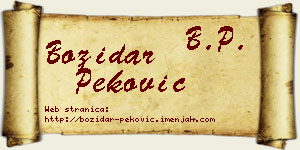 Božidar Peković vizit kartica